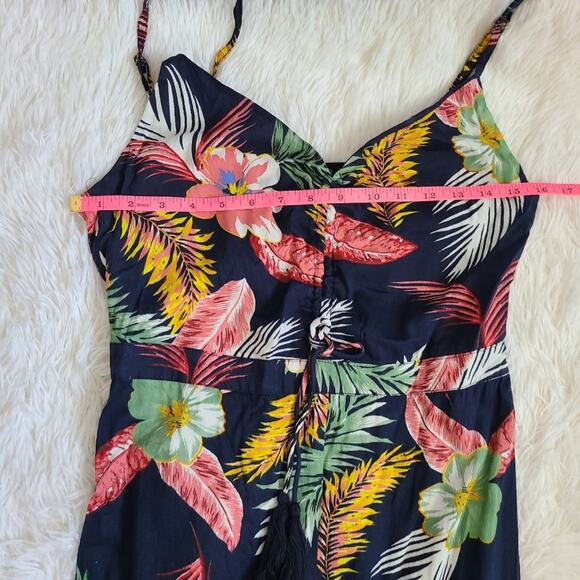 Sadie & Sage Floral Tropical Navy Blue Maxi Dress NWT Size Small - Picture 9 of 11